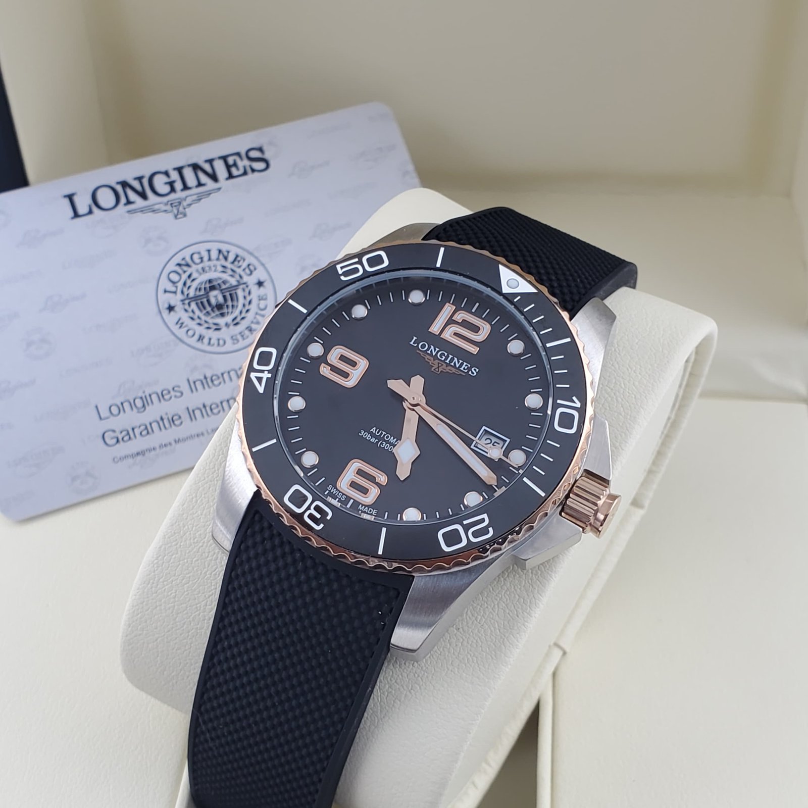 Longines HydroConquest Automatic – Black Rubber Strap