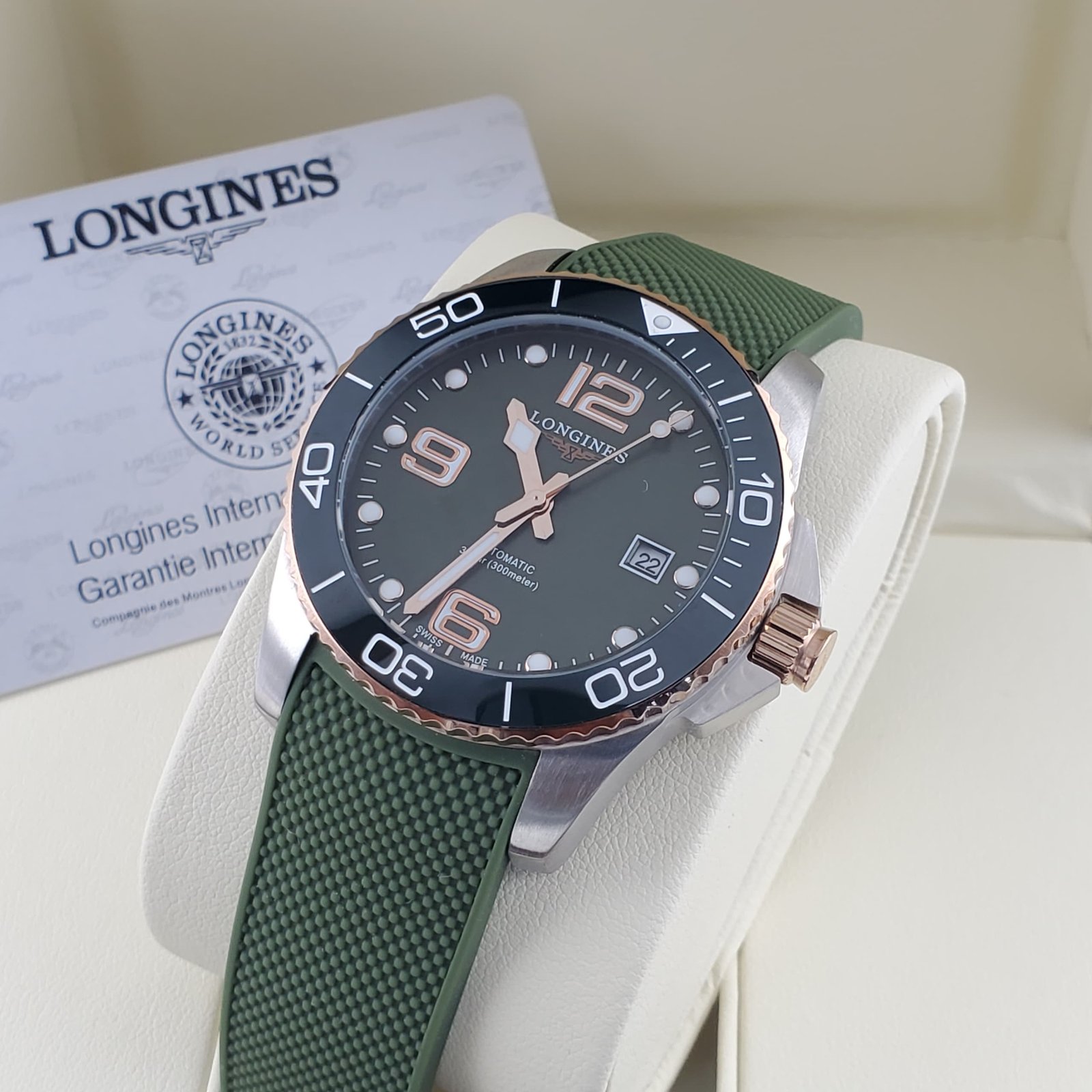 Longines HydroConquest – Green Rubber Strap