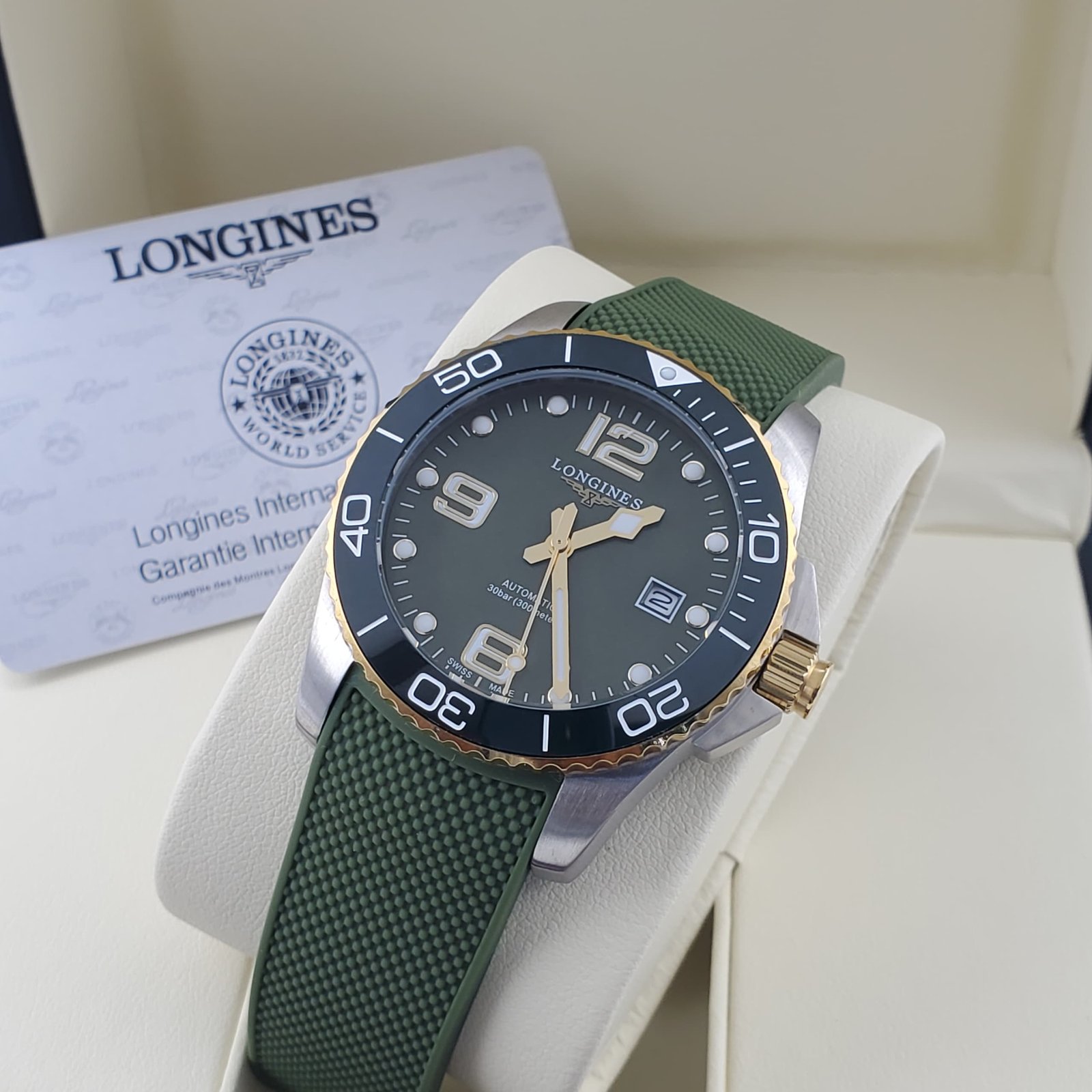 Longines HydroConquest – Green Rubber Strap